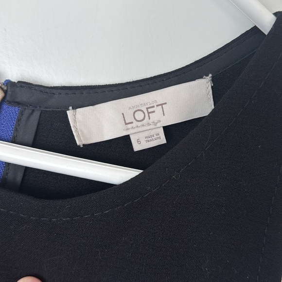 LOFT Women's Blue and Black Dress size 6 - Picture 6 of 6